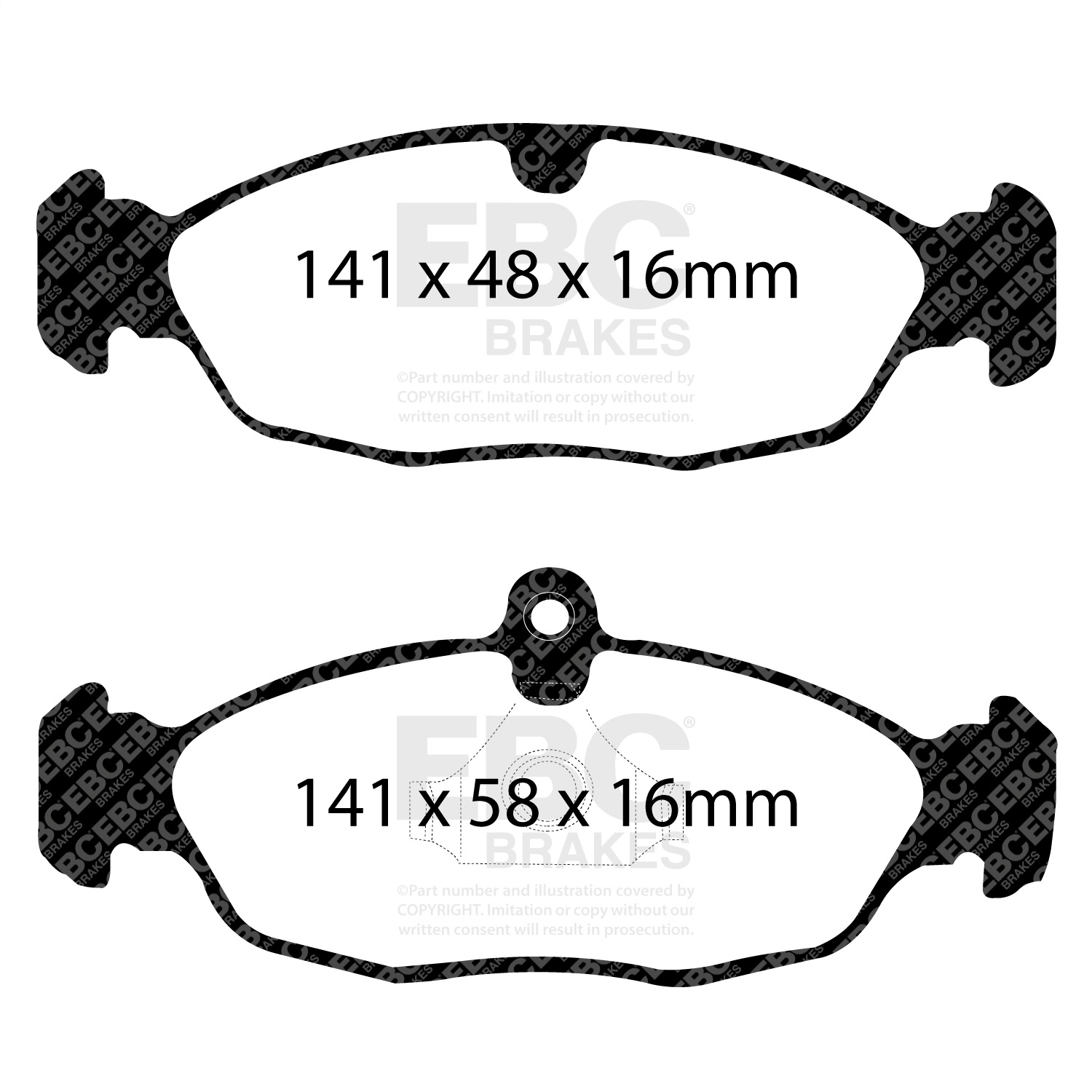 EBC DP31198C - Redstuff Ceramic Low Dust Rear Brake Pads