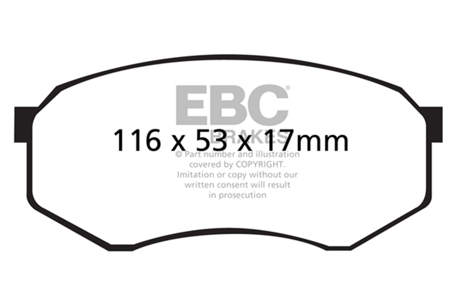 EBC Brakes DP61317 6000 Series Greenstuff Truck/SUV Brakes Disc Pads Fits Tacoma