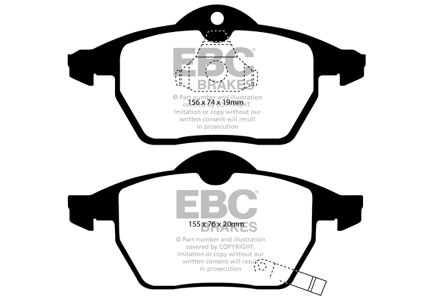 EBC DP31443C - Redstuff Ceramic Low Dust Front Brake Pads