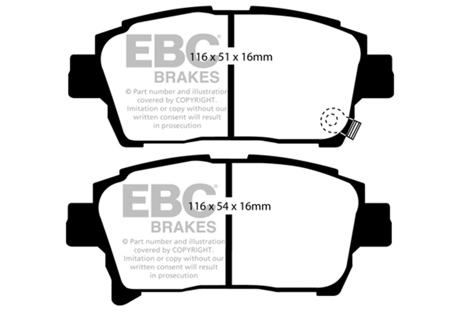 EBC Brakes UD990 Ultimax  Brake Pads Fits 03-09 Echo MR2 Spyder Prius xA xB