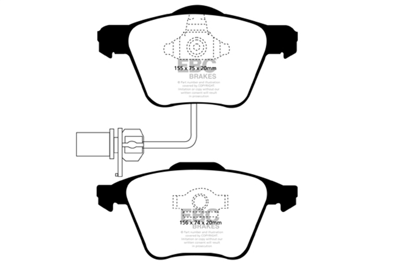 EBC BRAKES YELLOWSTUFF PADS-DP41495R-Front