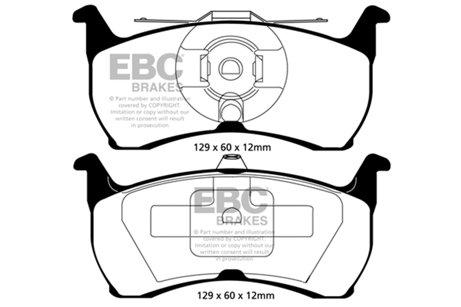 EBC Brakes DP41504R Yellowstuff Street And Track Brake Pads Fits 89-94 Virage