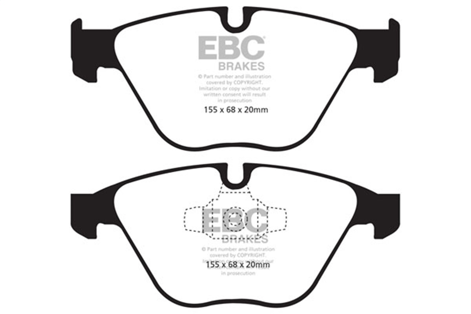 EBC DP31512C - Redstuff Ceramic Low Dust Front Brake Pads