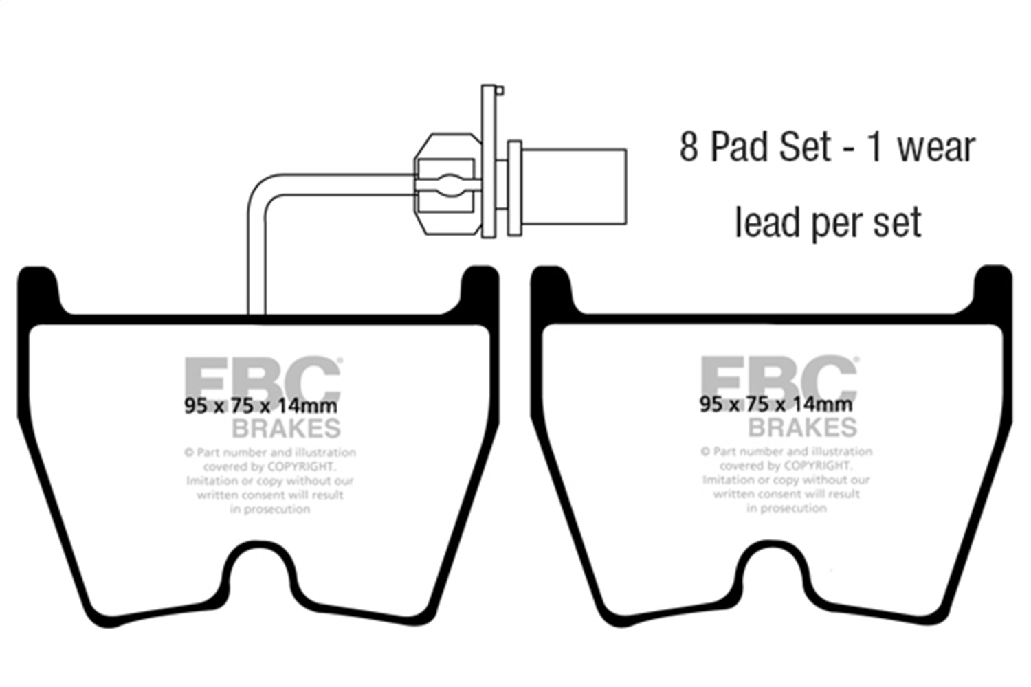 EBC Brakes DP31513C Redstuff Ceramic Low Dust Brake Pads