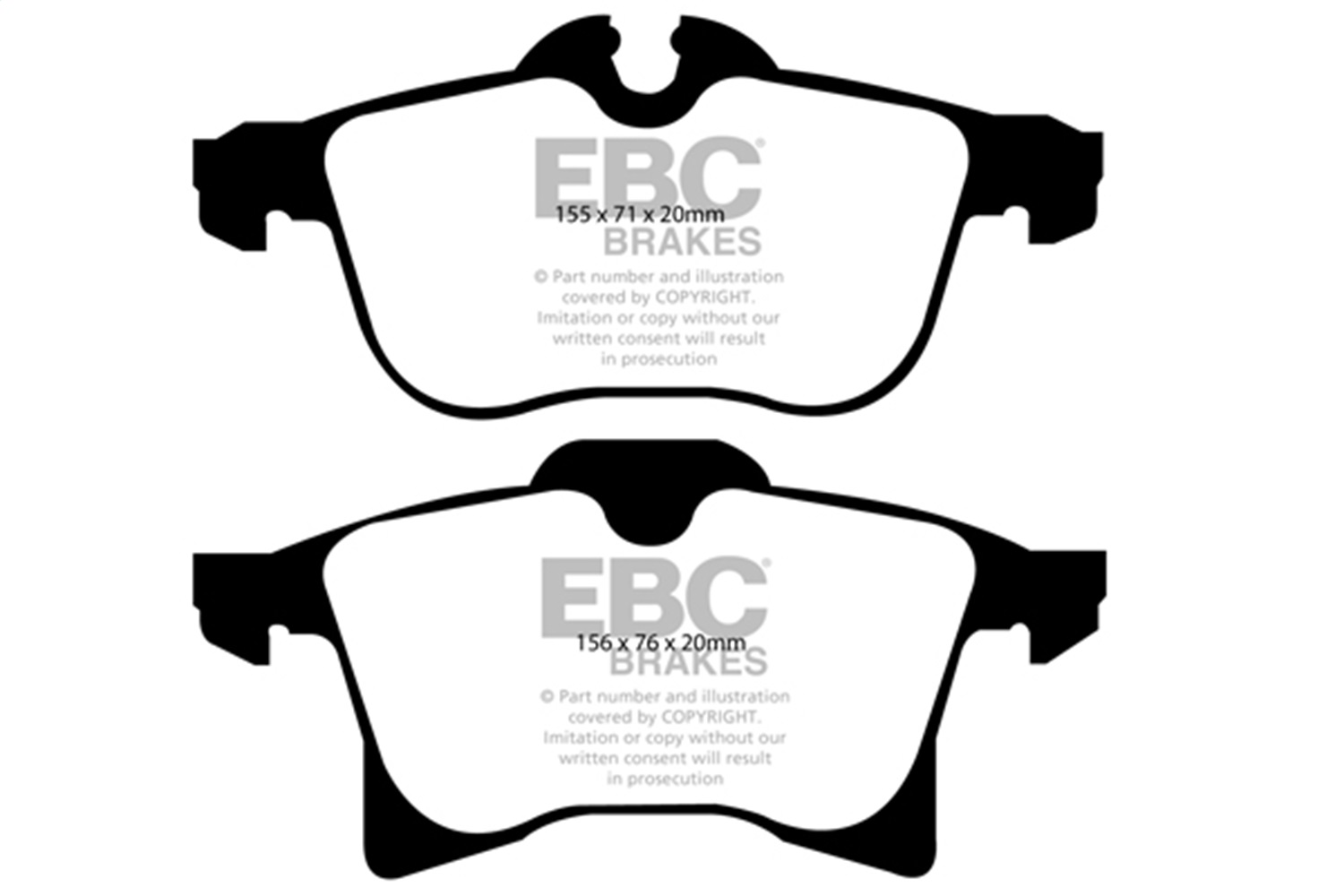 EBC Brakes DP41520R Yellowstuff Street And Track Brake Pads Fits 08-09 Astra