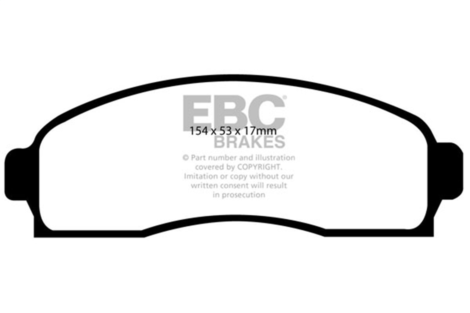 EBC DP61617 - Greenstuff 6000 Series Truck and SUV Front Brake Pads