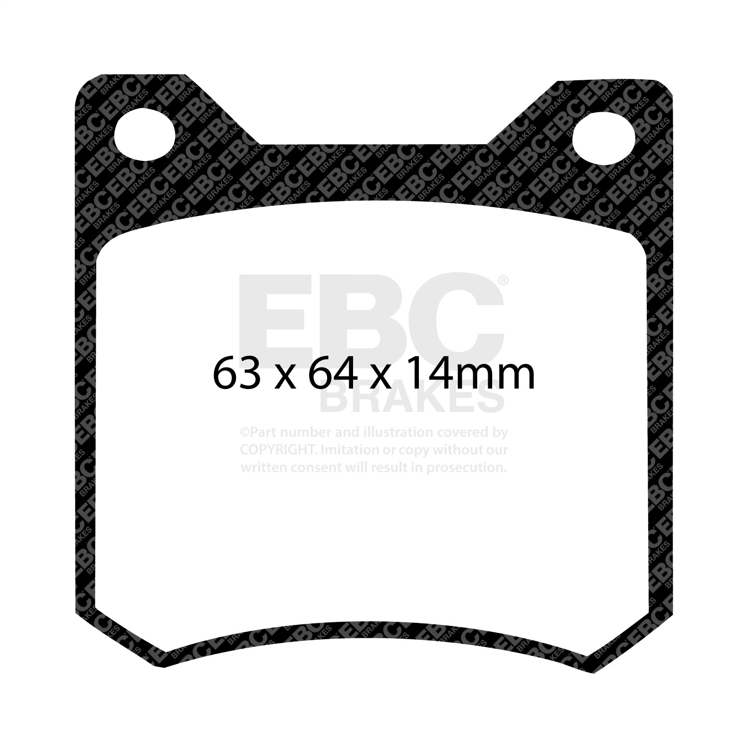 EBC Brakes DP3162C Redstuff Ceramic Low Dust Brake Pads Fits 72-84 Pantera