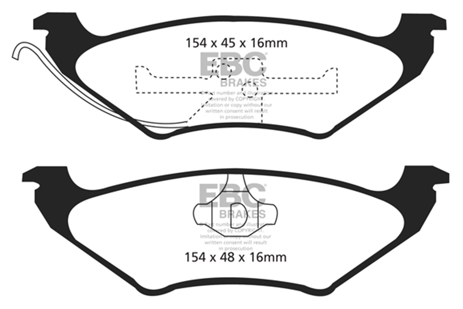 EBC Brakes DP41625R Yellowstuff Street And Track Brake Pads Fits 91-95 Town Car