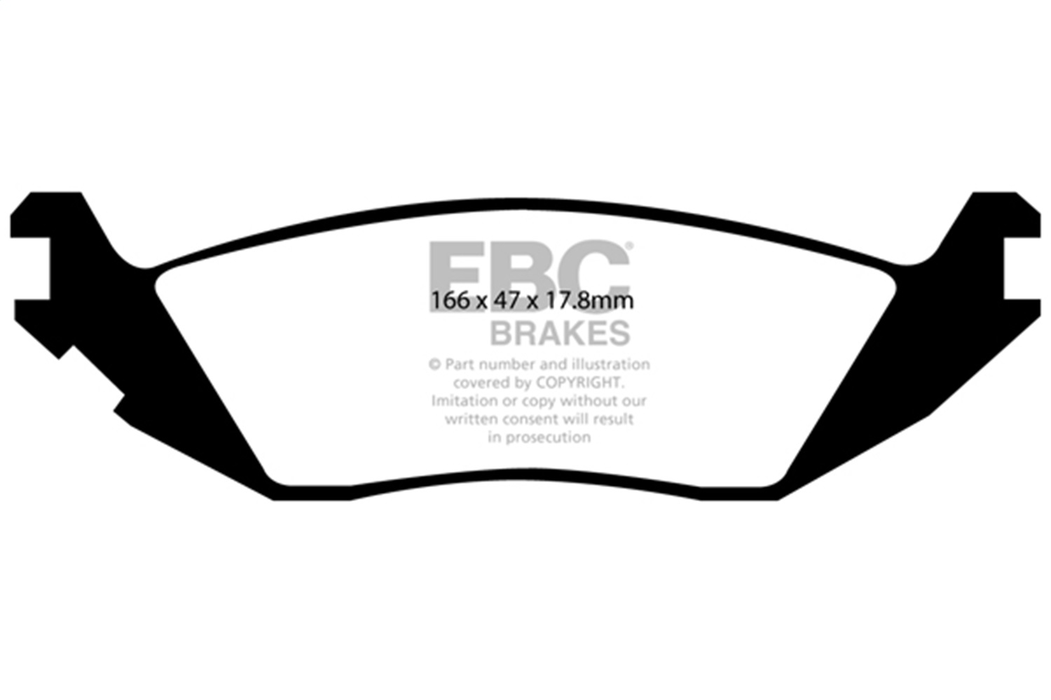 EBC DP61639 - Greenstuff 6000 Series Truck and SUV Rear Brake Pads