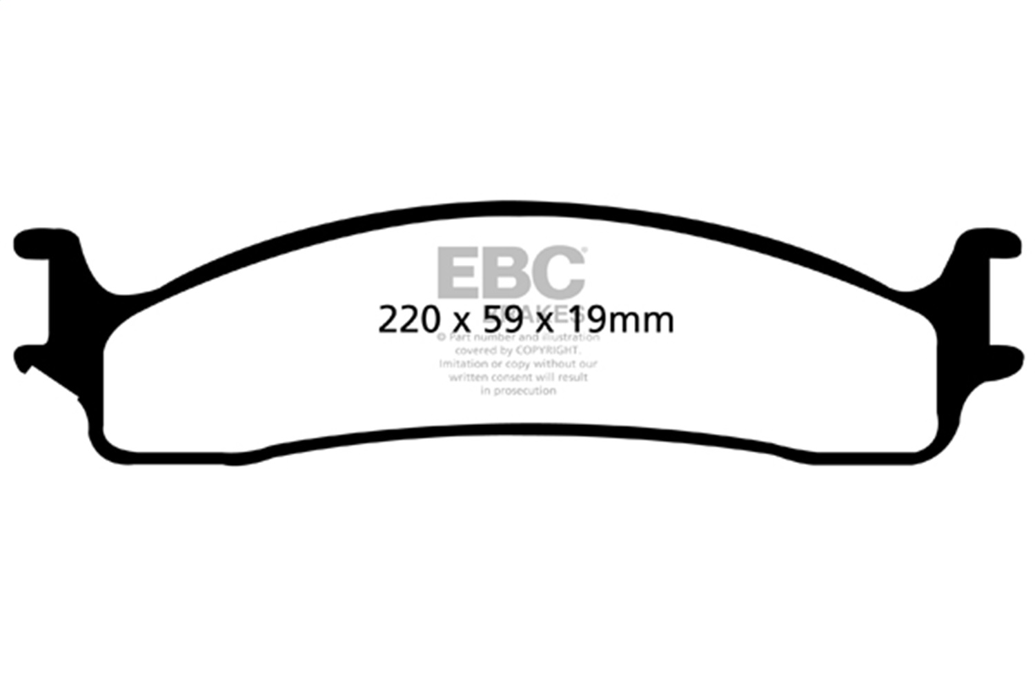 EBC DP61650 - Greenstuff 6000 Series Truck and SUV Front Brake Pads