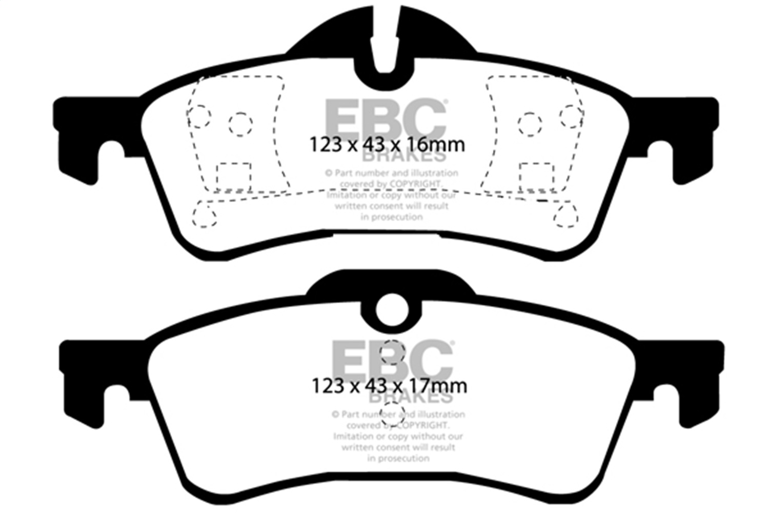 EBC DP31701C - Redstuff Ceramic Low Dust Rear Brake Pads