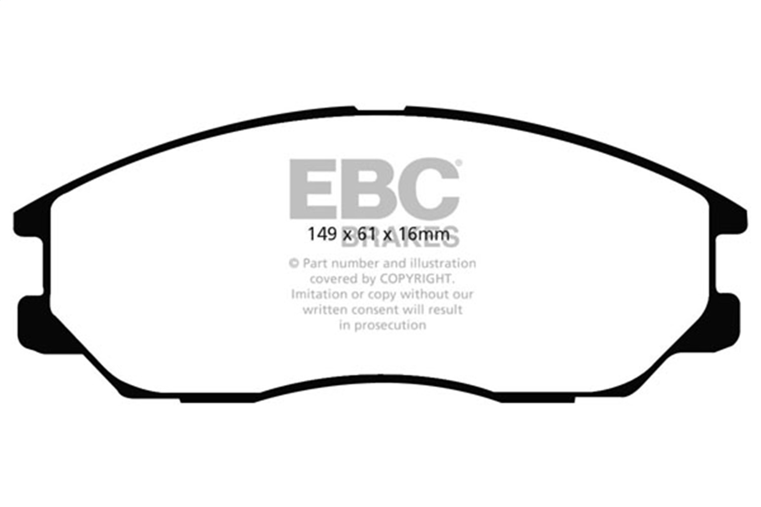 EBC Brakes DP41725R Yellowstuff Street And Track Brake Pads Fits Amanti XG350