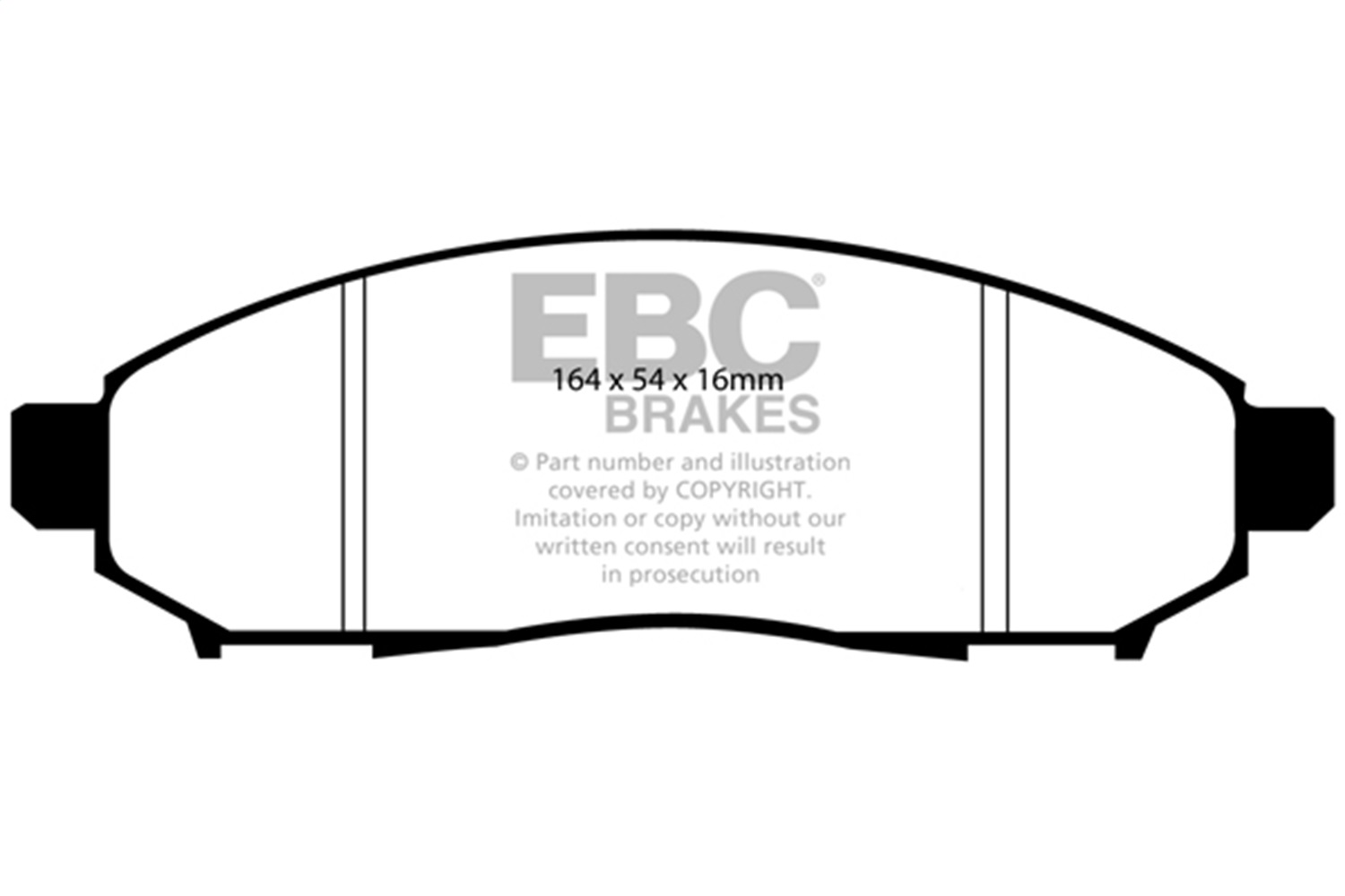 EBC DP61747 - Greenstuff 6000 Series Truck and SUV Front Brake Pads