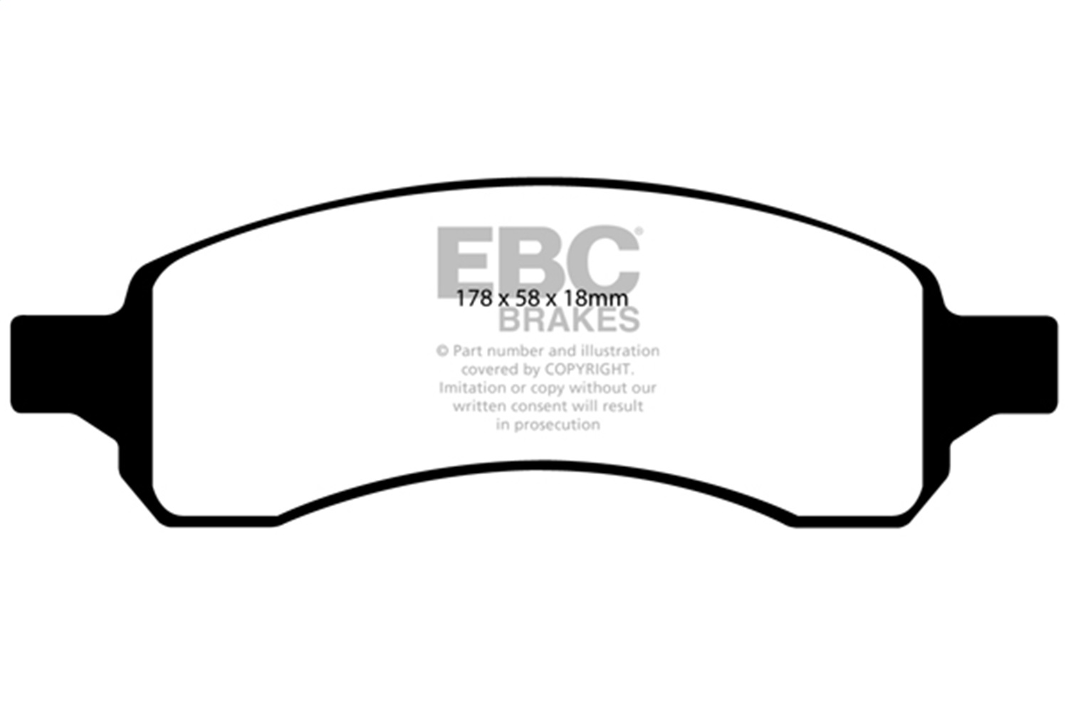 EBC DP61761 - Greenstuff 6000 Series Truck and SUV Front Brake Pads