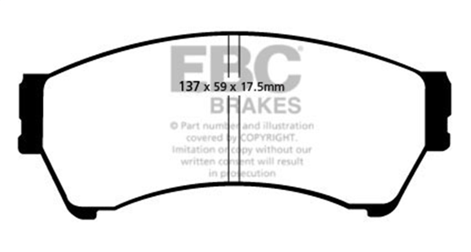 EBC Brakes DP41765/2R Yellowstuff Street And Track Brake Pads Fits 06-07 6