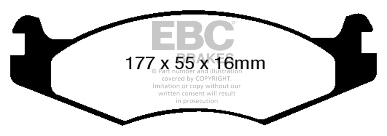 EBC Brakes DP41785R Yellowstuff Street And Track Brake Pads Fits 92-02 H1 Hummer