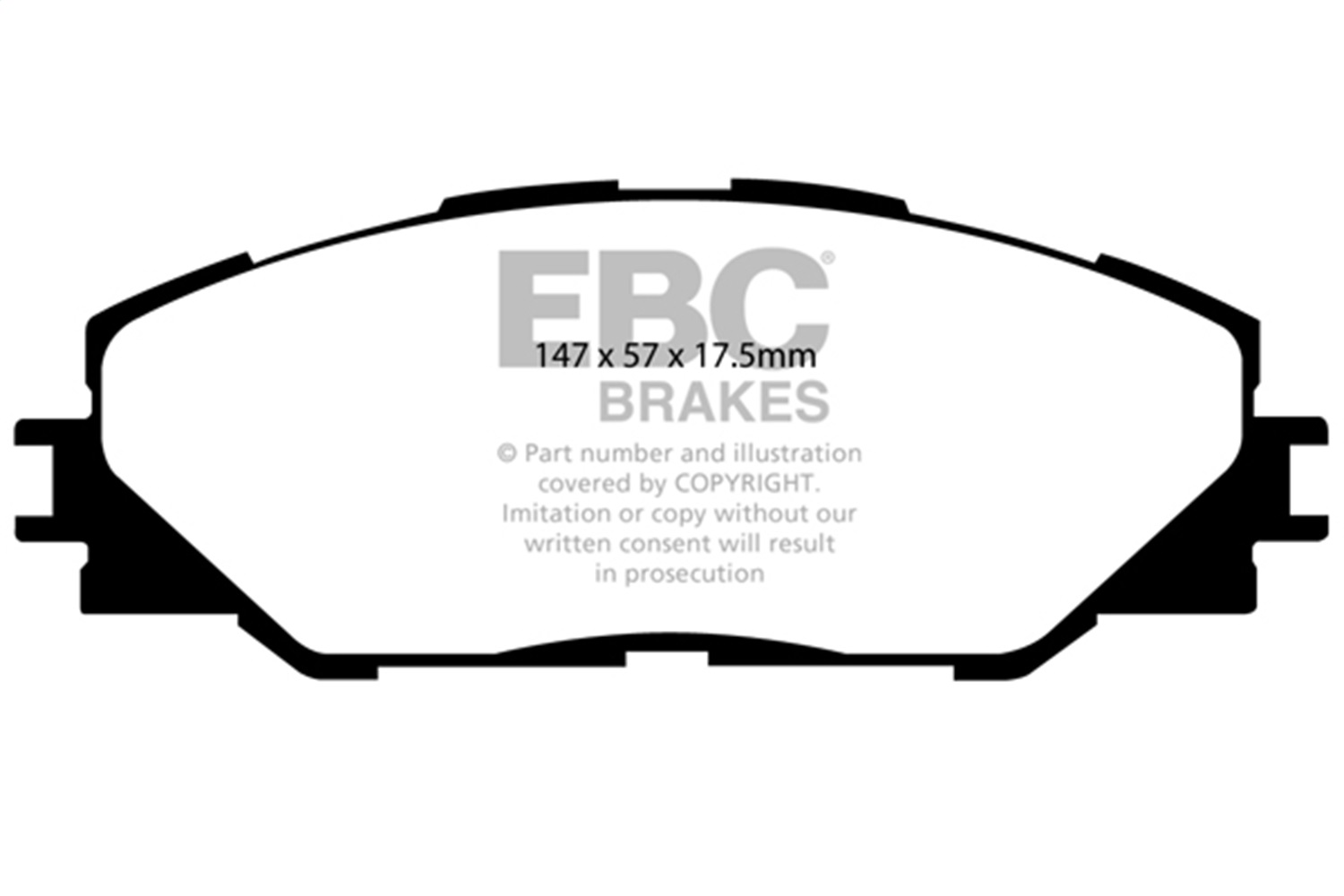 EBC DP61792 - Greenstuff 6000 Series Truck and SUV Front Brake Pads