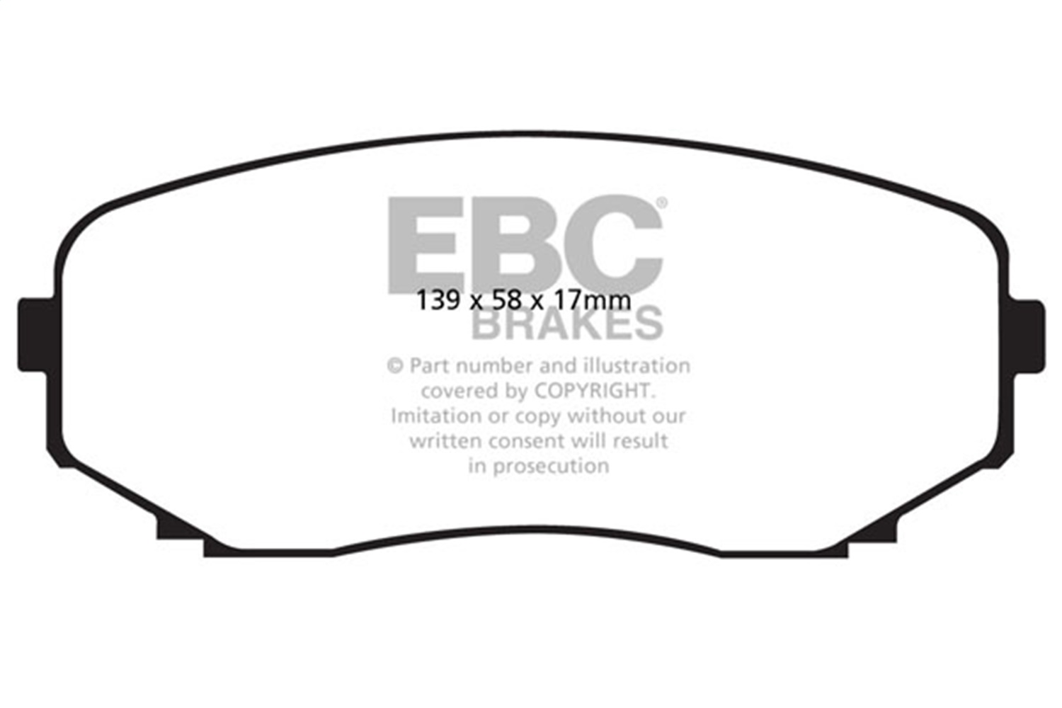 EBC Brakes UD1258 Ultimax  Brake Pads Fits 07-23 CX-30 CX-5 CX-7 CX-9 Edge MKX