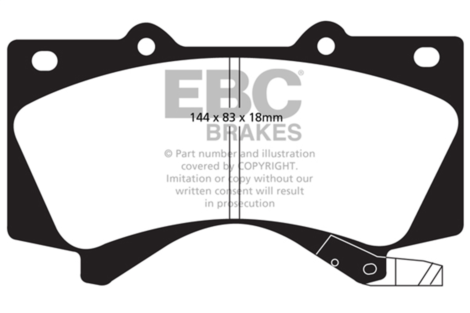 EBC Brakes UD1303 Ultimax  Brake Pads Fits Land Cruiser LX570 Sequoia Tundra