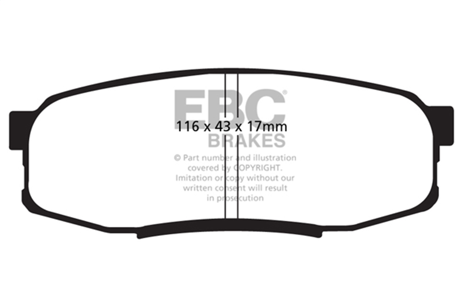 EBC DP61816 - Greenstuff 6000 Series Truck and SUV Rear Brake Pads