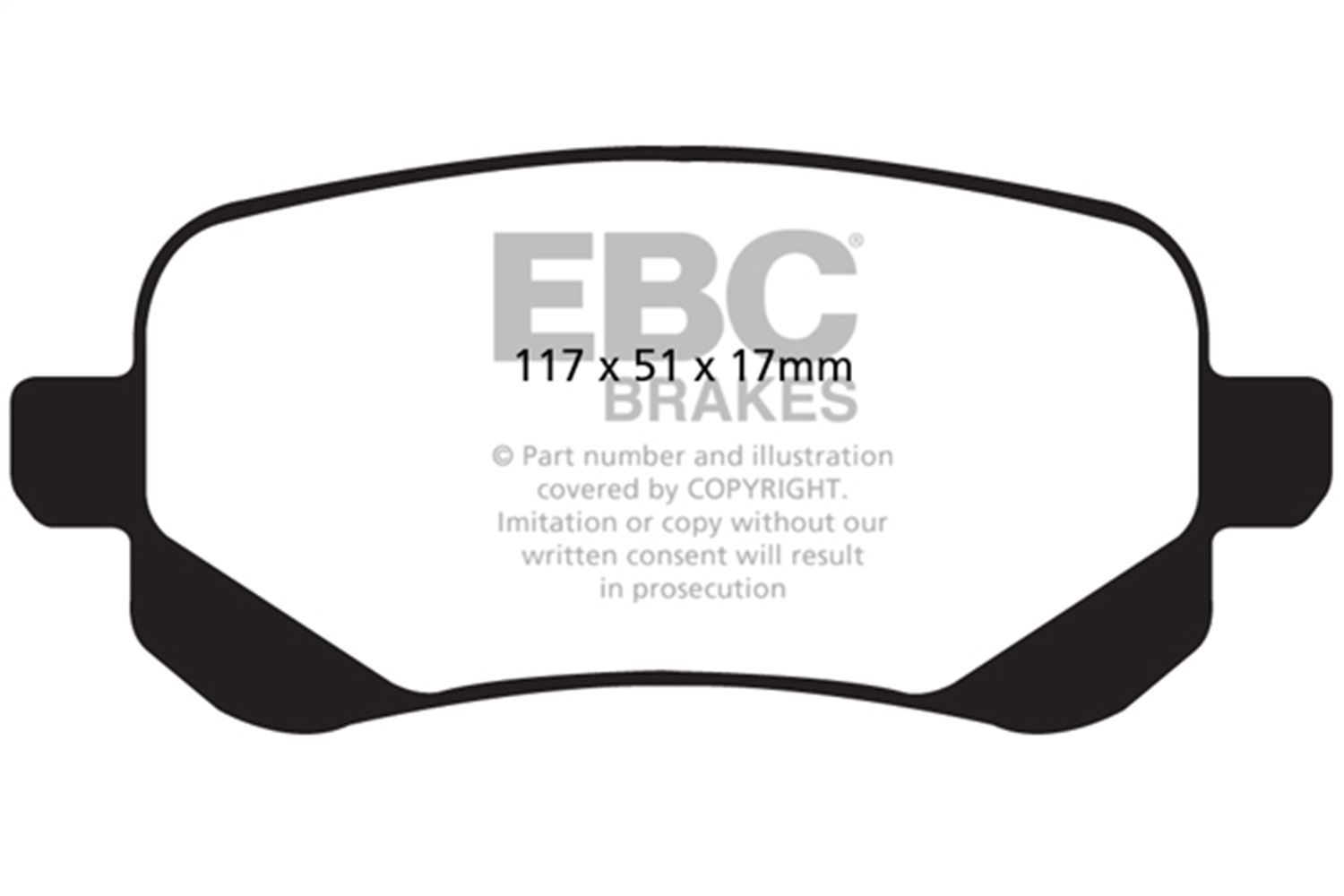 EBC DP61840 - Greenstuff 6000 Series Truck and SUV Rear Brake Pads