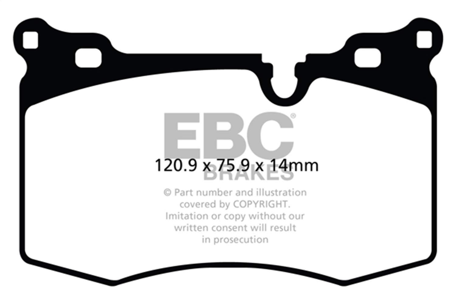 EBC Brakes DP41854R Yellowstuff Street And Track Brake Pads Fits 09-15 Cooper