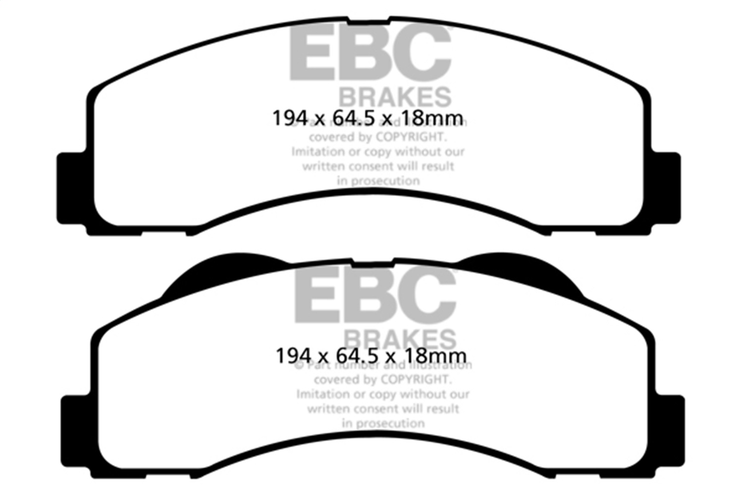 EBC DP61855 - Greenstuff 6000 Series Truck and SUV Front Brake Pads