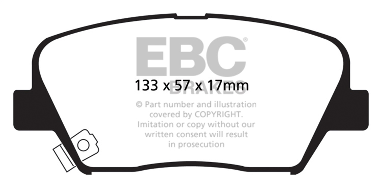 EBC Brakes DP61863 6000 Series Greenstuff Truck/SUV Brakes Disc Pads