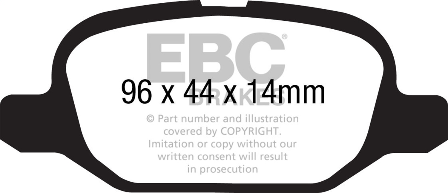 EBC Brakes DP31880C Redstuff Ceramic Low Dust Brake Pads Fits 12-18 500