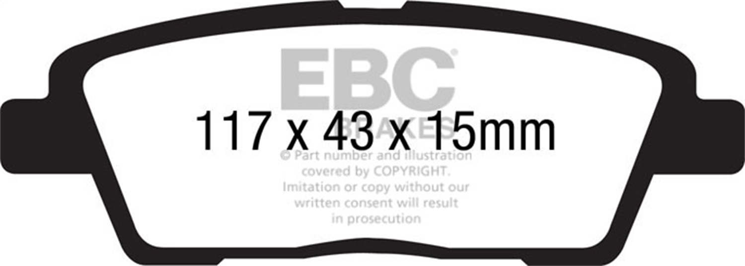 EBC Brakes UD1551 Ultimax  Brake Pads Fits 11-16 Genesis