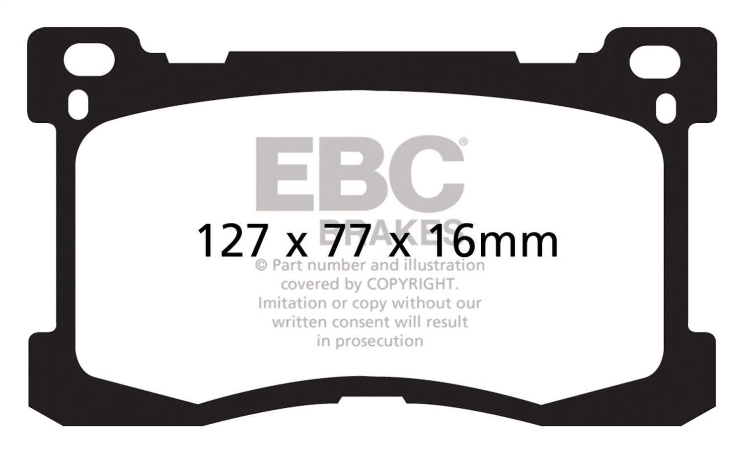 EBC Brakes DP41882R Yellowstuff Street And Track Brake Pads Fits 12-16 Equus