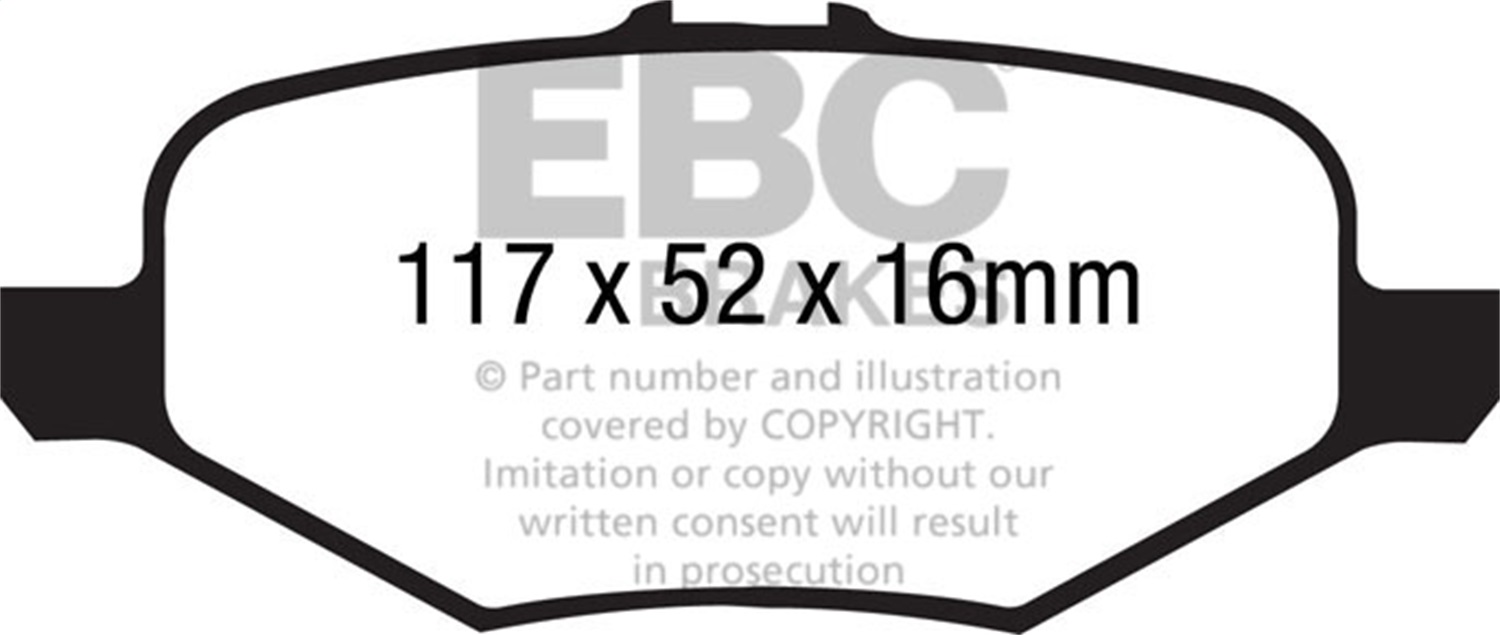 EBC Brakes DP61887 6000 Series Greenstuff Truck/SUV Brakes Disc Pads