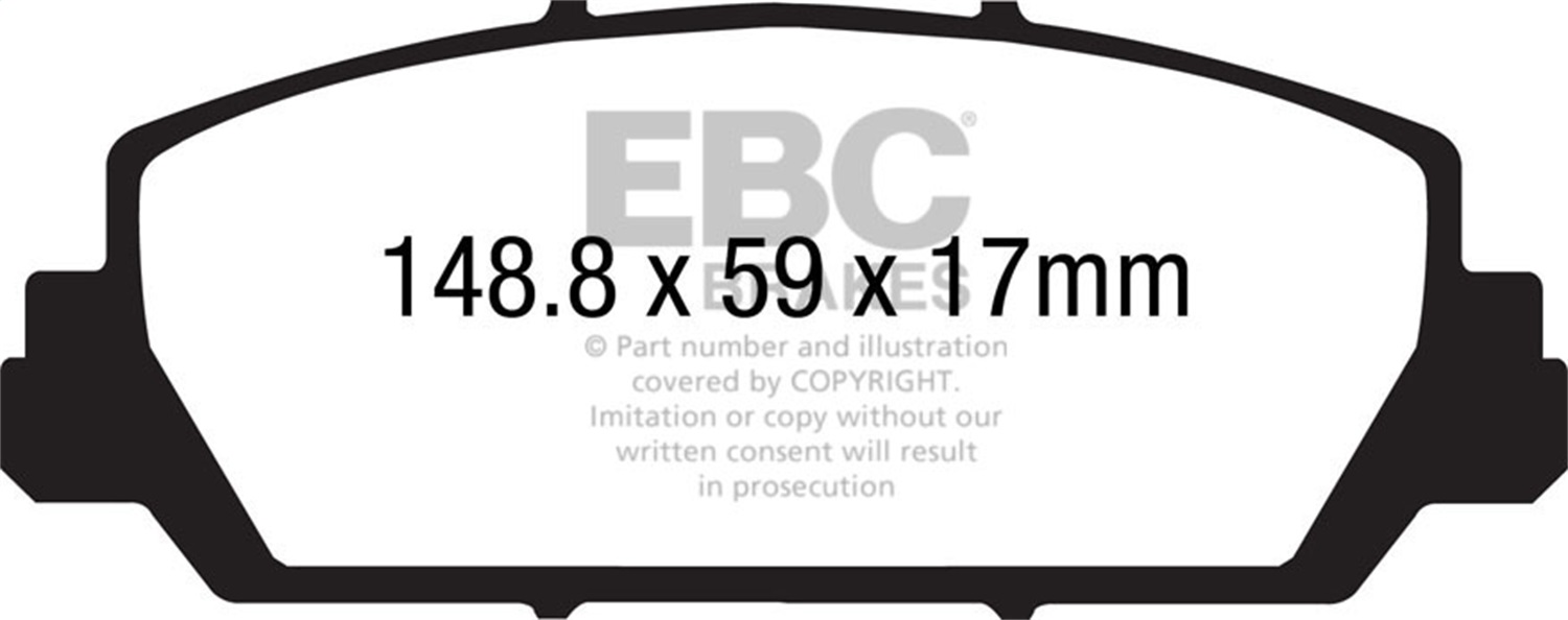 EBC BRAKES YELLOWSTUFF PADS-DP41896R-Front