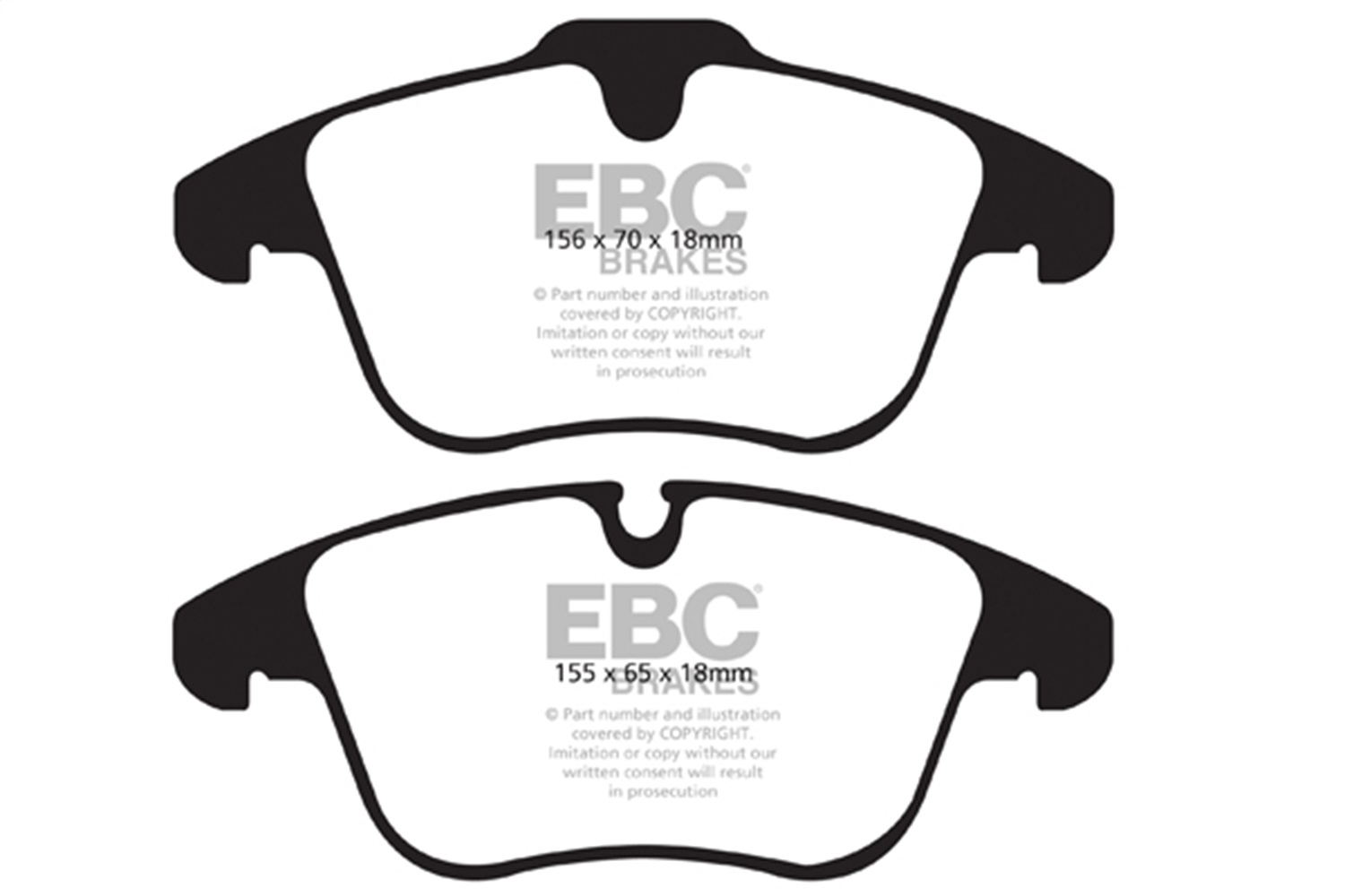 EBC Brakes UD1241 Ultimax  Brake Pads Fits 16-18 S60 V60