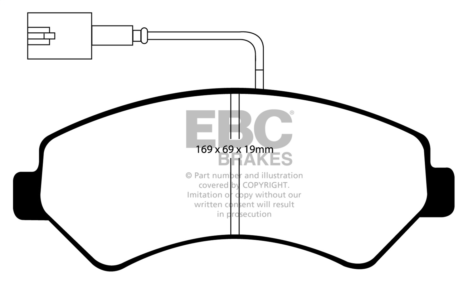 EBC Brakes DP61969/2 6000 Series Greenstuff Truck/SUV Brakes Disc Pads