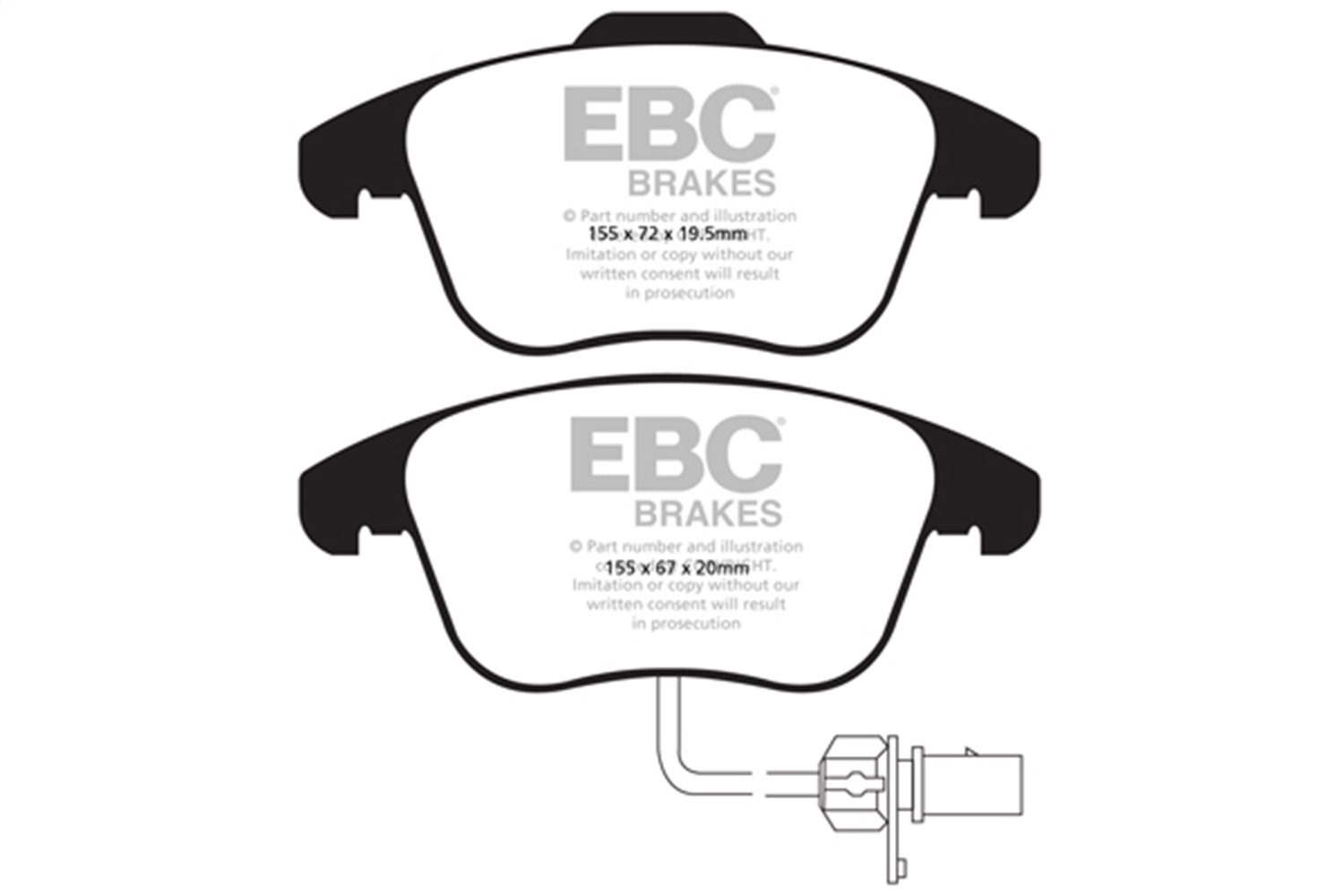 EBC Brakes UD1535 Ultimax  Brake Pads Fits 10-17 A5 A5 Quattro