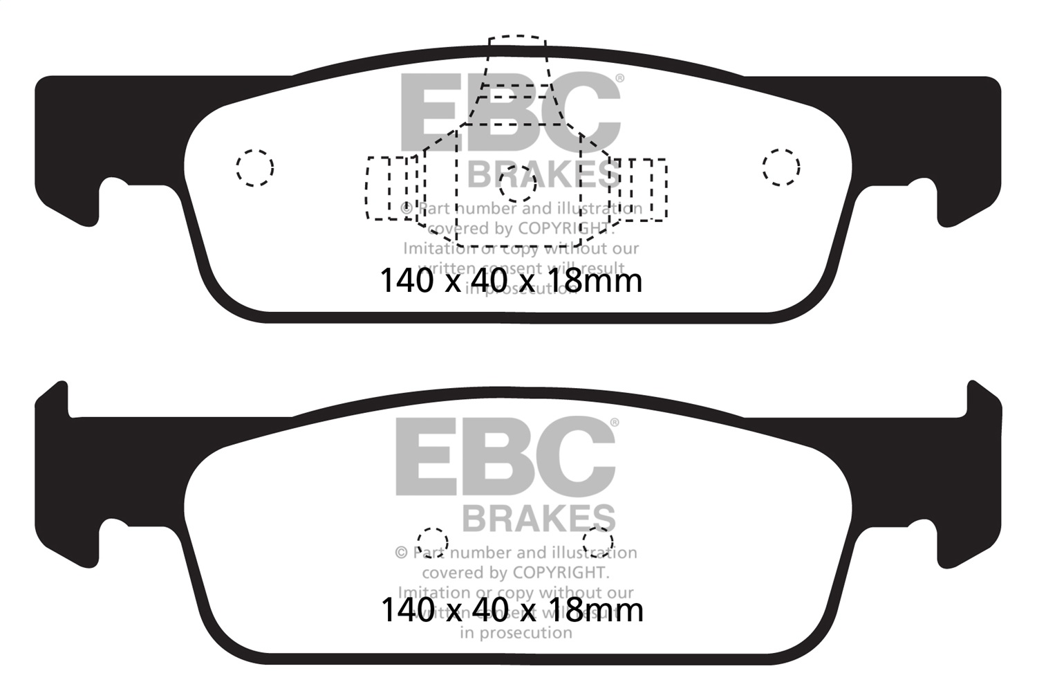 EBC Brakes DP22146 Greenstuff 2000 Series Sport Brake Pads Fits 16-17 Fortwo