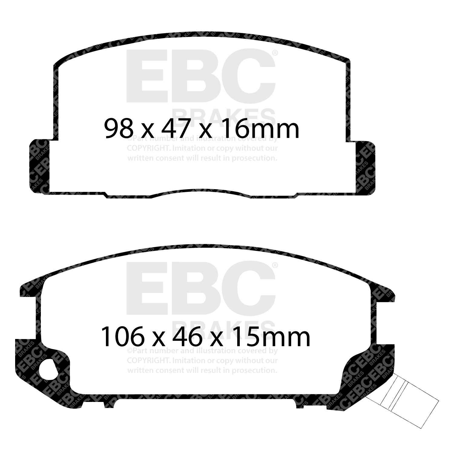 EBC Brakes UD309 Ultimax  Brake Pads Fits 85-89 MR2