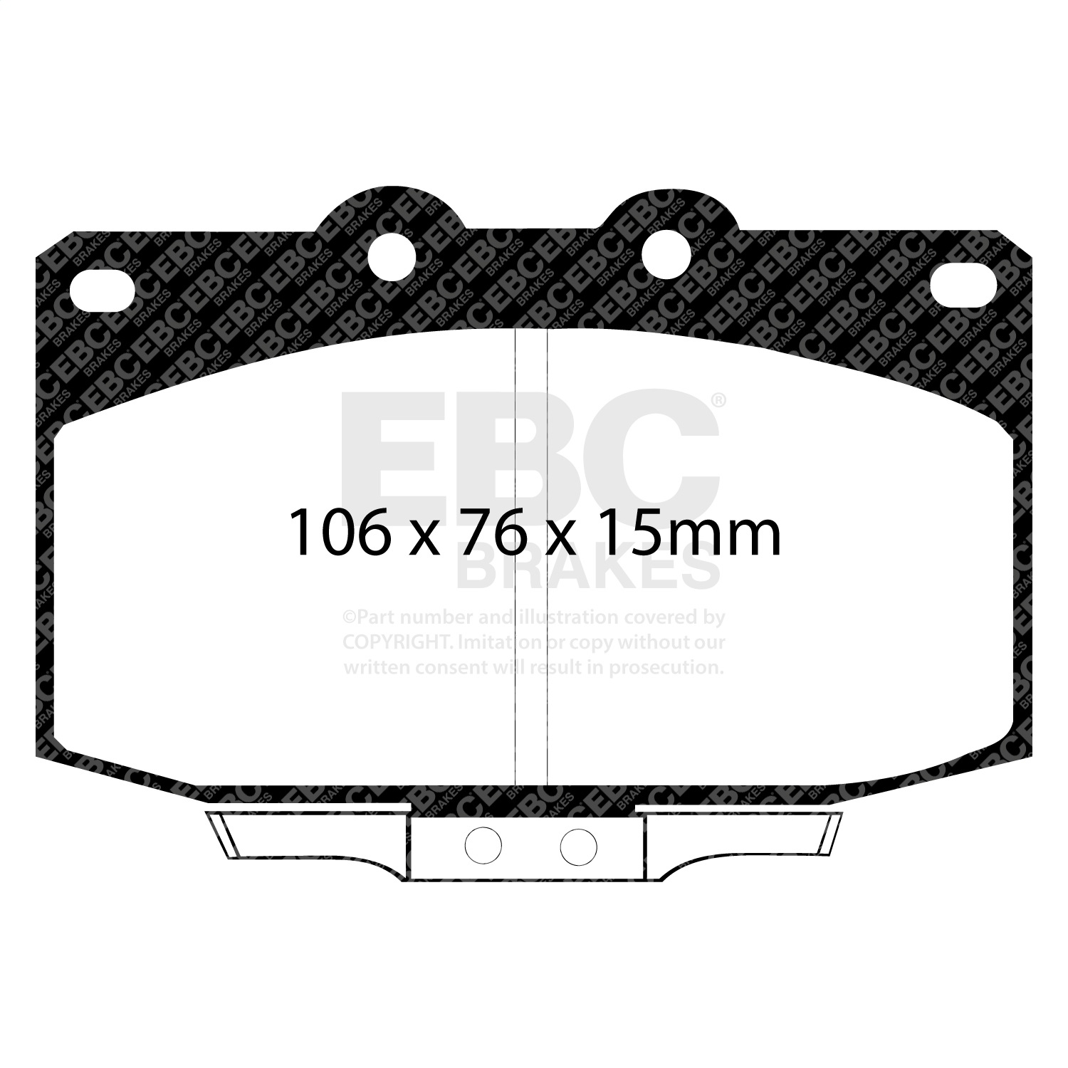 EBC DP3763C - Redstuff Ceramic Low Dust Front Brake Pads