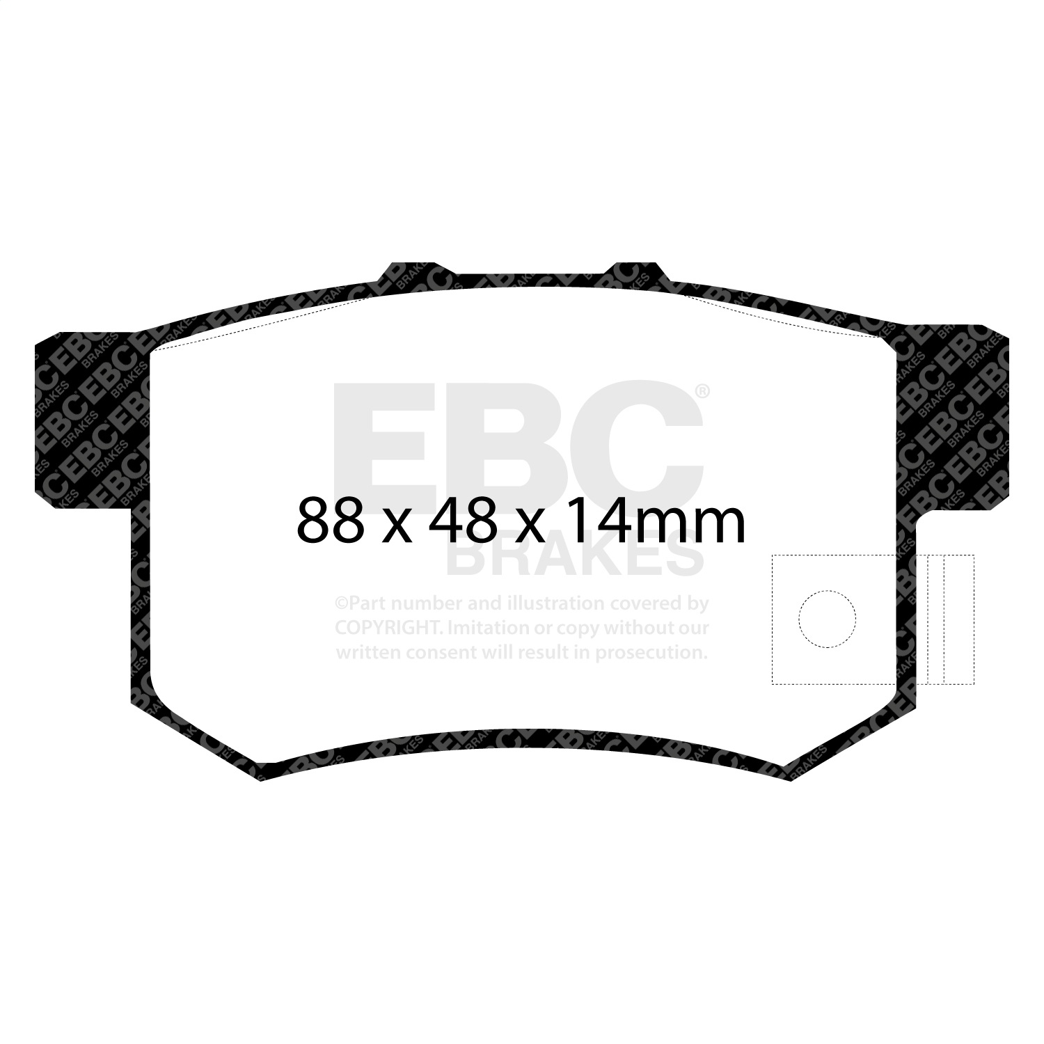 EBC DP6781/2 - Greenstuff 6000 Series Truck and SUV Rear Brake Pads