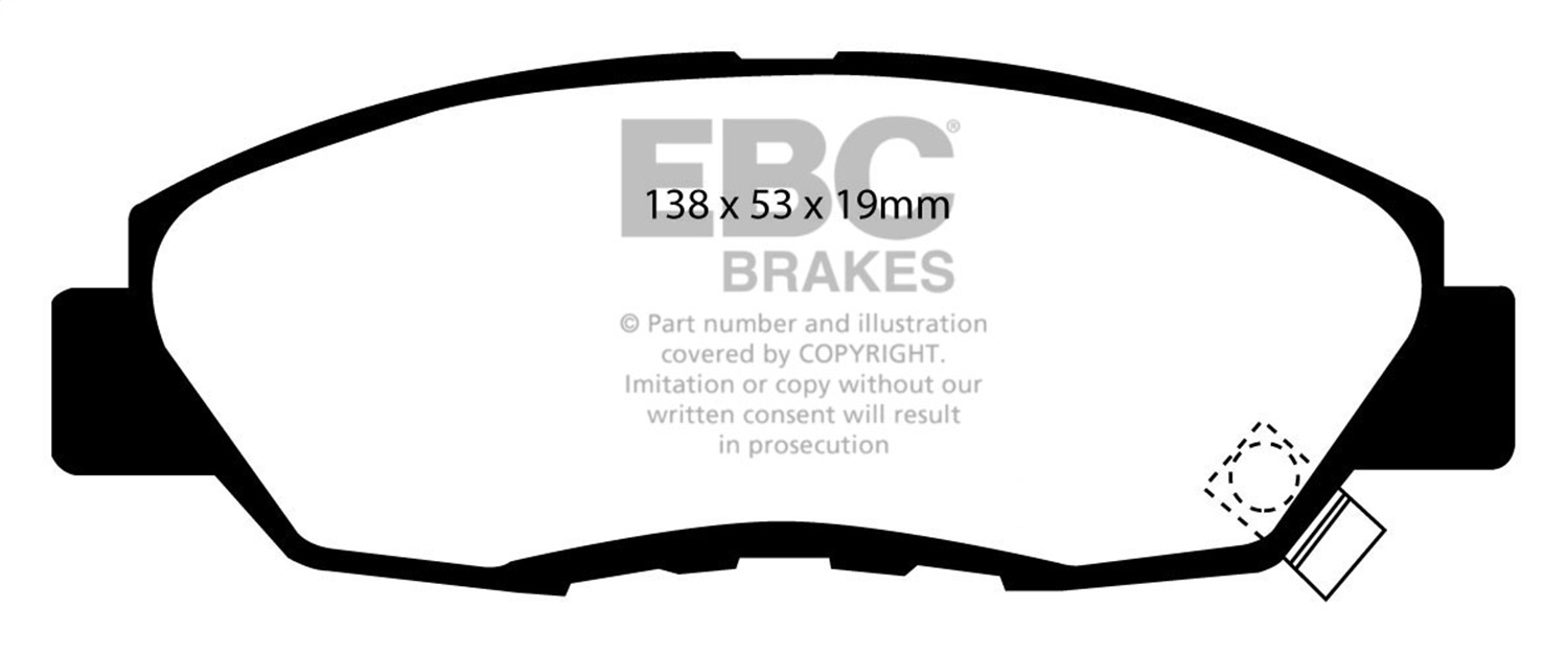 EBC DP3812/2C - Redstuff Ceramic Low Dust Front Brake Pads