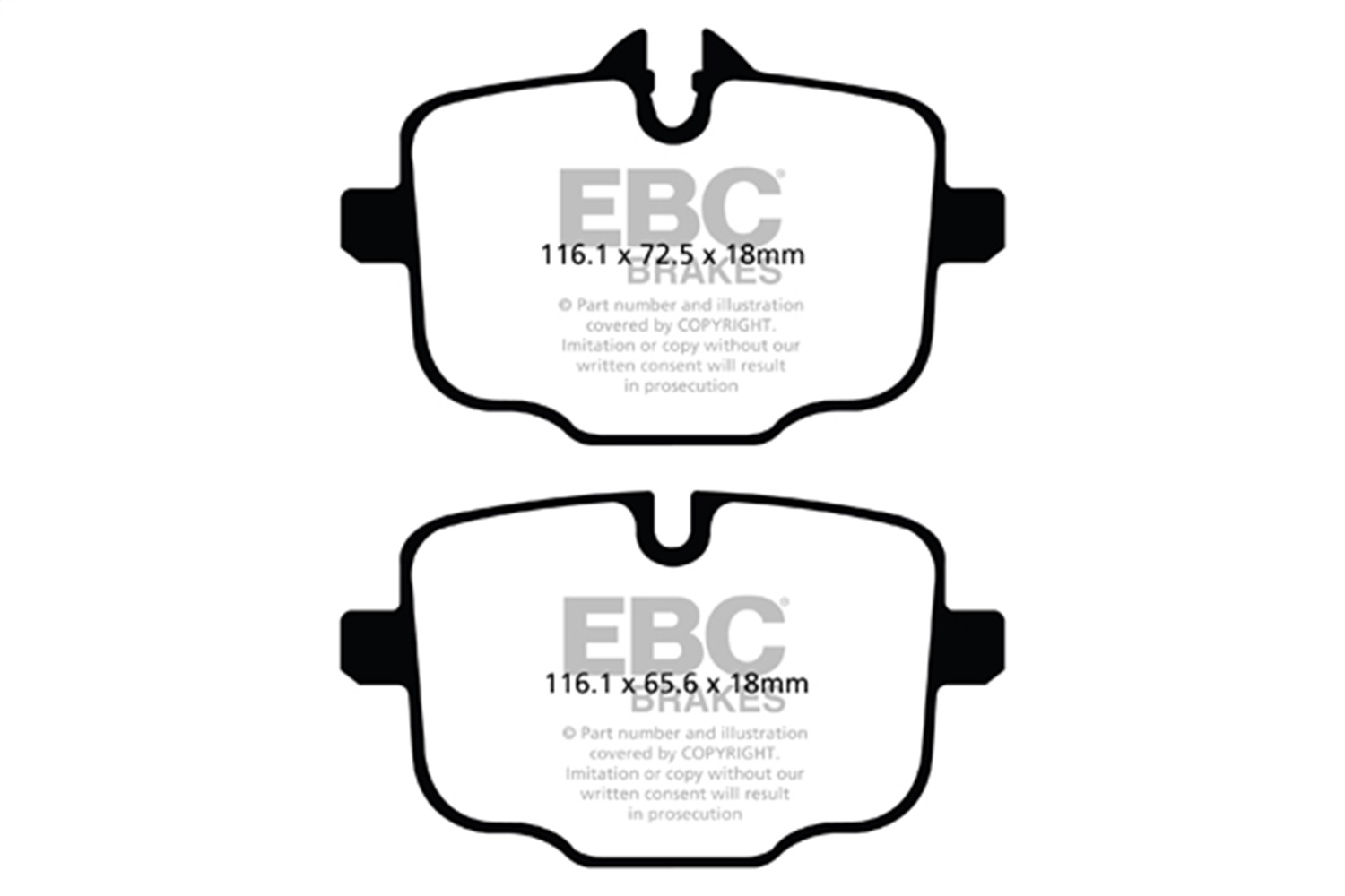 EBC DP32089C - Redstuff Ceramic Low Dust Rear Brake Pads