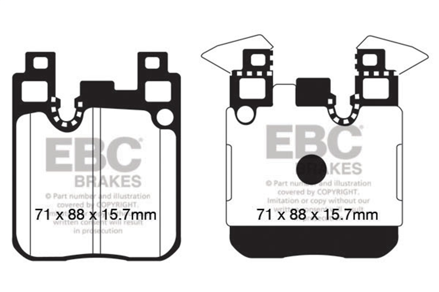 EBC DP32133C - Redstuff Ceramic Low Dust Rear Brake Pads