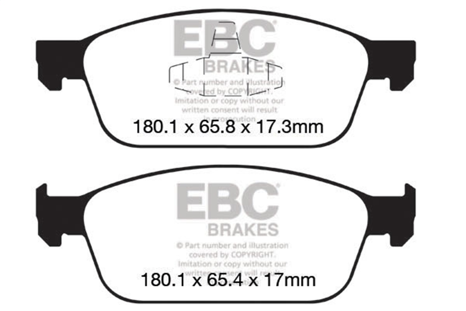 EBC Brakes UD1668 Ultimax  Brake Pads Fits 13-18 Focus MKC Transit Connect