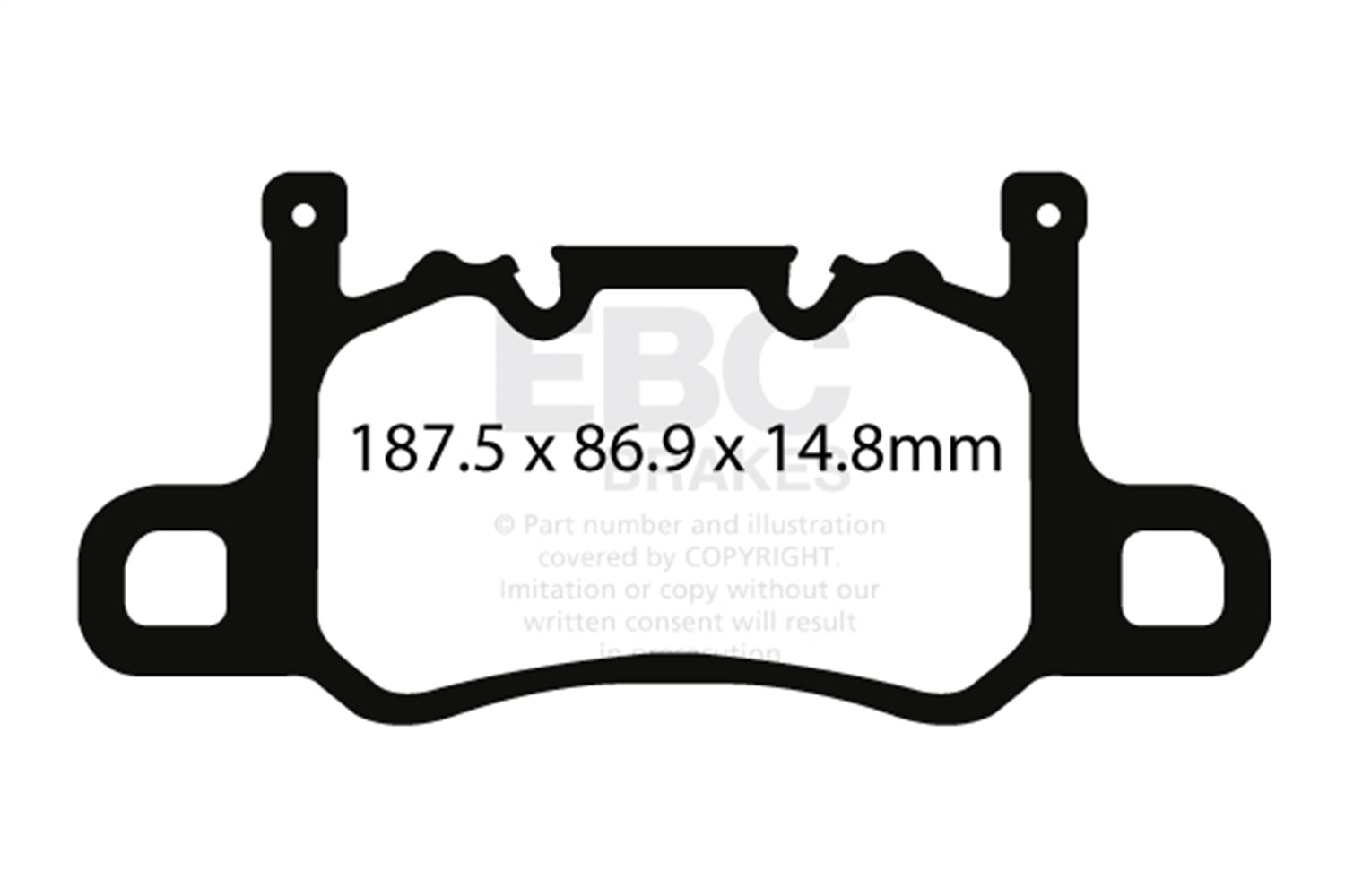 EBC Brakes DP42207R Yellowstuff Street And Track Brake Pads Fits 13-18 911