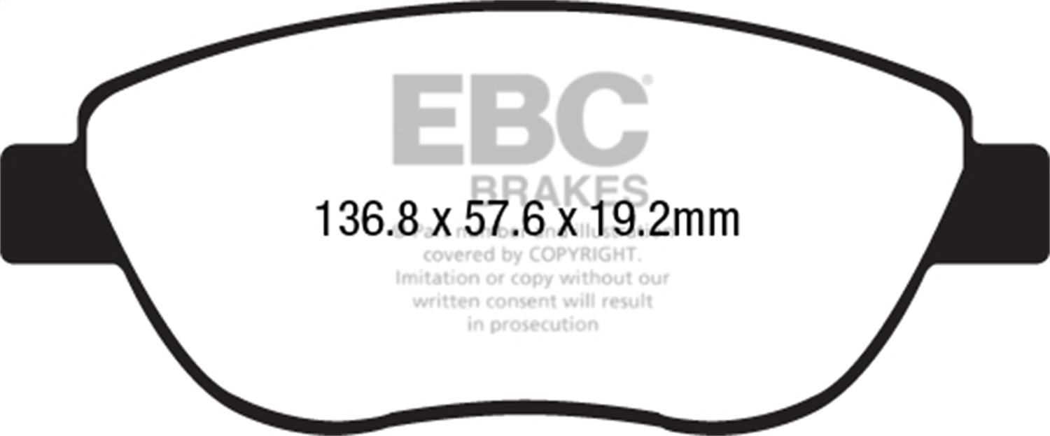 EBC Brakes UD1778 Ultimax  Brake Pads Fits 14-18 500