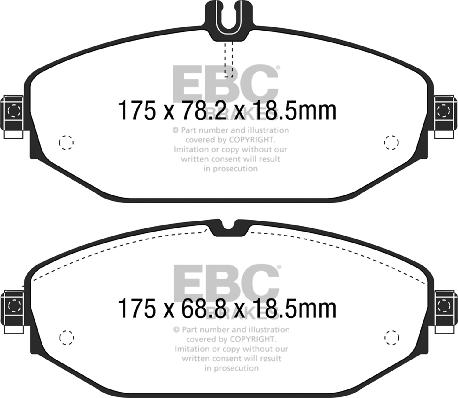 EBC Brakes UD1794 Ultimax  Brake Pads Fits 15-21 C300