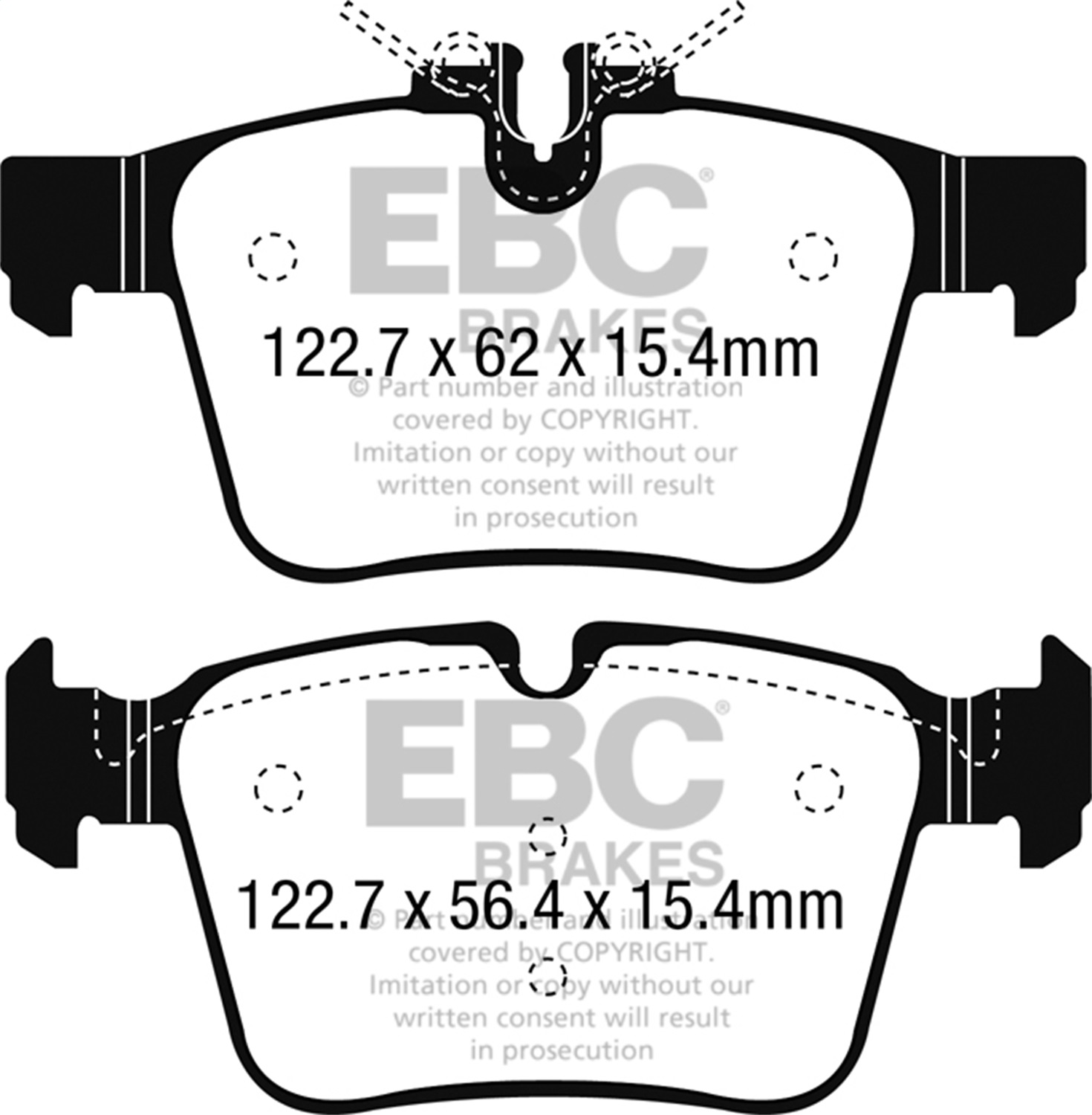 EBC Brakes DP42215R Yellowstuff Street And Track Brake Pads Fits 15-18 C300 C400