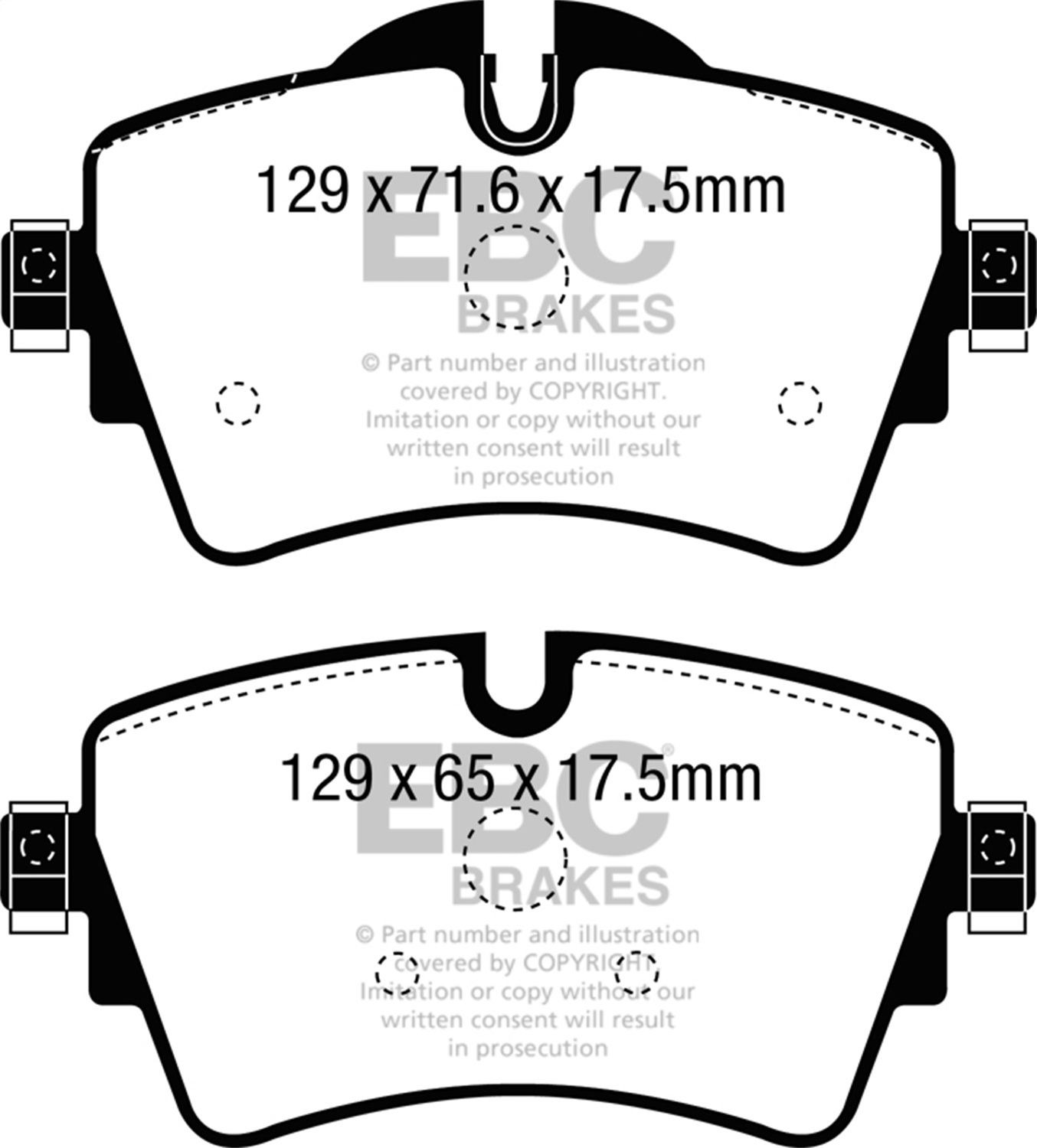 EBC Brakes UD1801 Ultimax  Brake Pads Fits 14-23 Cooper Cooper Clubman