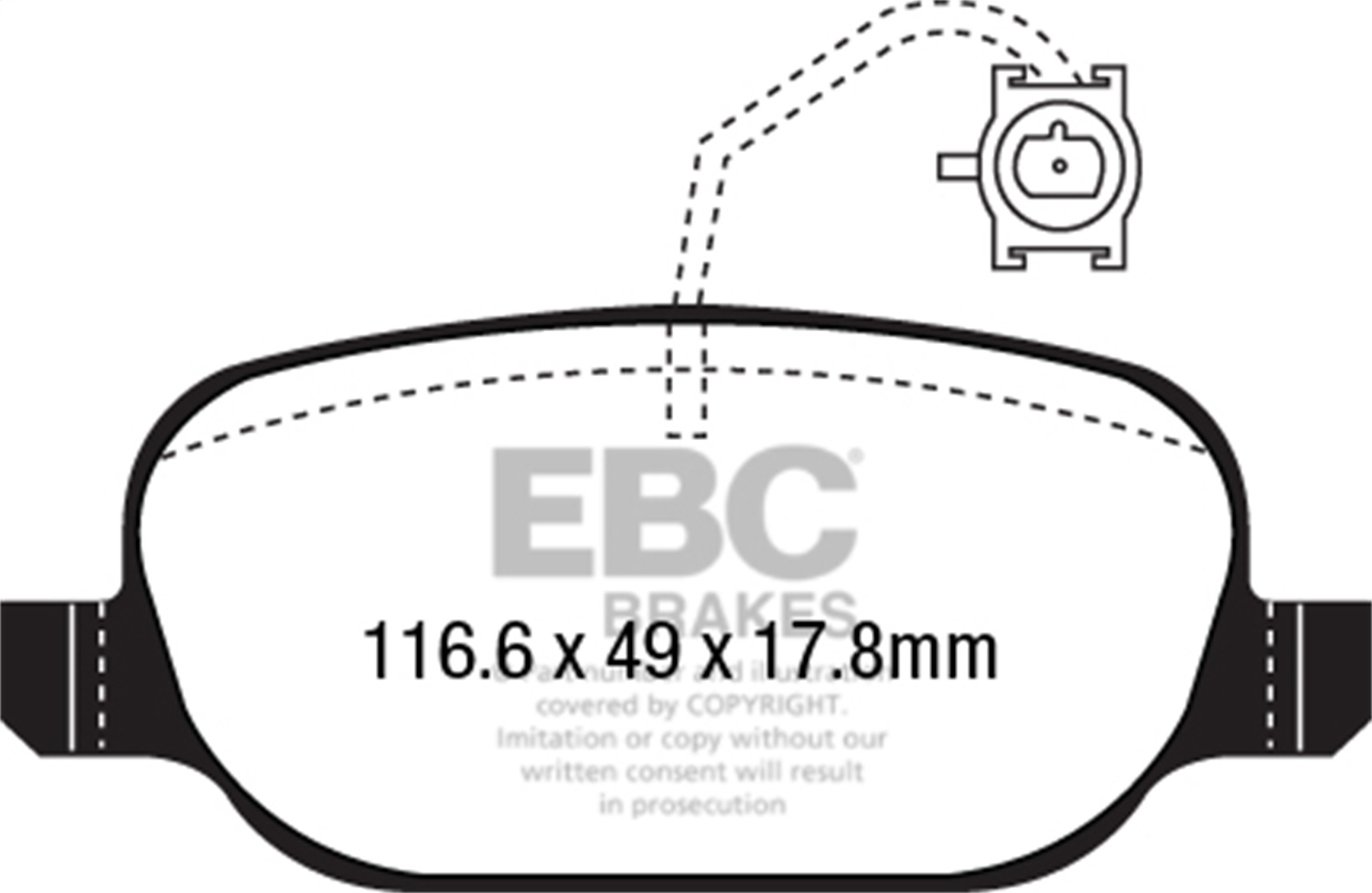 EBC Brakes DP22236 Greenstuff 2000 Series Sport Brake Pads Fits 15-20 4C